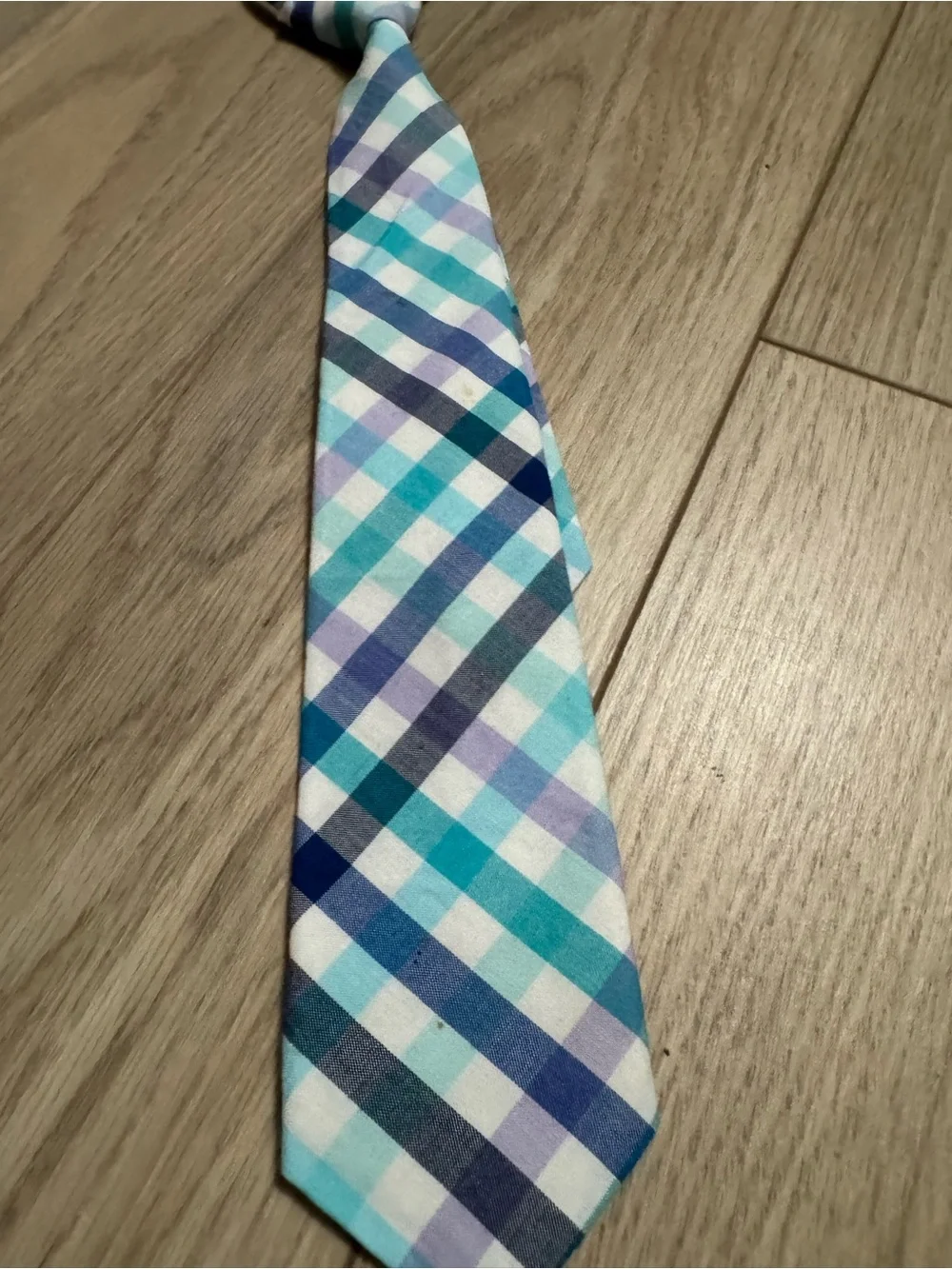 Plaid Multi-Blue boys Necktie